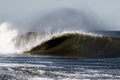 Breaking wave forming barrel Royalty Free Stock Photo