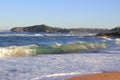 Mona Vale beach bay rolling waves Royalty Free Stock Photo