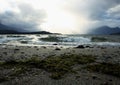 Breaking waves on Lake Manapouri Royalty Free Stock Photo