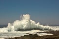 Breaking waves on ocean shore Royalty Free Stock Photo