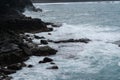 Breaking waves and rocky coast of Tenerife island, Canary islands Royalty Free Stock Photo