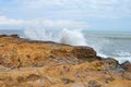 Breaking Waves - Storm On The Beach Royalty Free Stock Photo