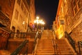 Breakneck stairs connecting Quartier Petit-Champlain of lower town to Upper town in Old Quebec city