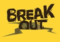 Breakout! Typographic font design with broken crack earth