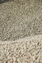 Breakstone background, a pile of crushed stone. Road gravel, gravel texture
