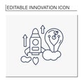 Breakthrough innovation line icon Royalty Free Stock Photo