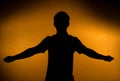 Breakthrough - male silhouette Royalty Free Stock Photo