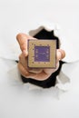 Breakthrough in microprocessor technology Royalty Free Stock Photo