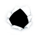 Breakthrough paper hole Royalty Free Stock Photo