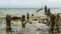 Breakwater baltic sea - landscape Royalty Free Stock Photo