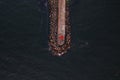 Breakwater on the Baltic sea coastline. North-east Poland.