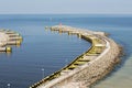 Breakwater built of concrete in Kolobrzeg