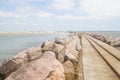 Breakwater at Cassino beach