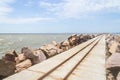 Breakwater at Cassino beach