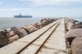 Breakwater at Cassino beach