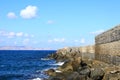 Breakwater by fortress Koules in Heraclion on Crete Royalty Free Stock Photo