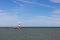 A Breakwater Light Tower Along Lake Michigan Royalty Free Stock Photo