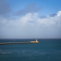 Breakwater with the lighthouse, Grand Harbour, Malta