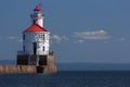 Wisconsin Point Lighthouse On Lake Superior Royalty Free Stock Photo