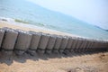 Breakwater Made of cement pipes