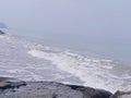 breakwater rock, water, ocean, surf beach