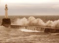 Breakwater Storm Royalty Free Stock Photo