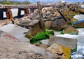 Breakwater: Tagging in Fremantle, Western Australia Royalty Free Stock Photo