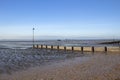 Breakwater on Thorpe Bay beach, Essex,England