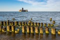 Breakwaters at Baltic Sea.