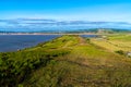 Brean Down peninsula view to Weston-super-mare beach Royalty Free Stock Photo