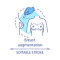 Breast augmentation concept icon