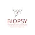 Breast Biopsy flat icon. Vector sign for web graphic.