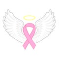 Breast cancer angel Royalty Free Stock Photo