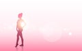 Breast Cancer Awareness Concept Female Body Silhouette