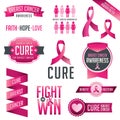 Breast Cancer Awareness Design Elements Royalty Free Stock Photo