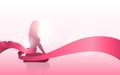 Breast Cancer Awareness Female Silhouette Royalty Free Stock Photo