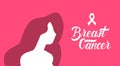 Breast Cancer Awareness Female Silhouette Royalty Free Stock Photo