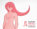 Breast Cancer Awareness survivor woman concept Royalty Free Stock Photo