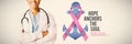 Composite image of breast cancer awareness message Royalty Free Stock Photo