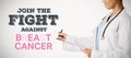 Composite image of breast cancer awareness message Royalty Free Stock Photo