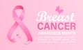 Breast cancer awareness month banner. Royalty Free Stock Photo