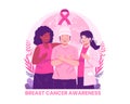 Breast Cancer Awareness Month. Female Friends Supporting a Woman With Breast Cancer