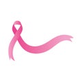 Breast cancer awareness month, pink ribbon motivation vector