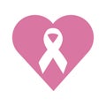 Breast cancer awareness month, pink ribbon motivation vector