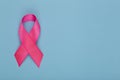 Breast cancer awareness month. Pink ribbon symbol of world Breast cancer month in october and concept of healhcare. Copy space Royalty Free Stock Photo