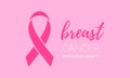 Breast cancer awareness month pink ribbon vector women solidarity symbol icon Royalty Free Stock Photo