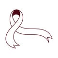 Breast cancer awareness month, ribbon motivation vector line style