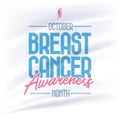 Breast Cancer Awareness Month typographic design vector.