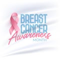 Breast Cancer Awareness Month typographic design vector.