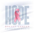 Breast Cancer Awareness Month typographic design vector.